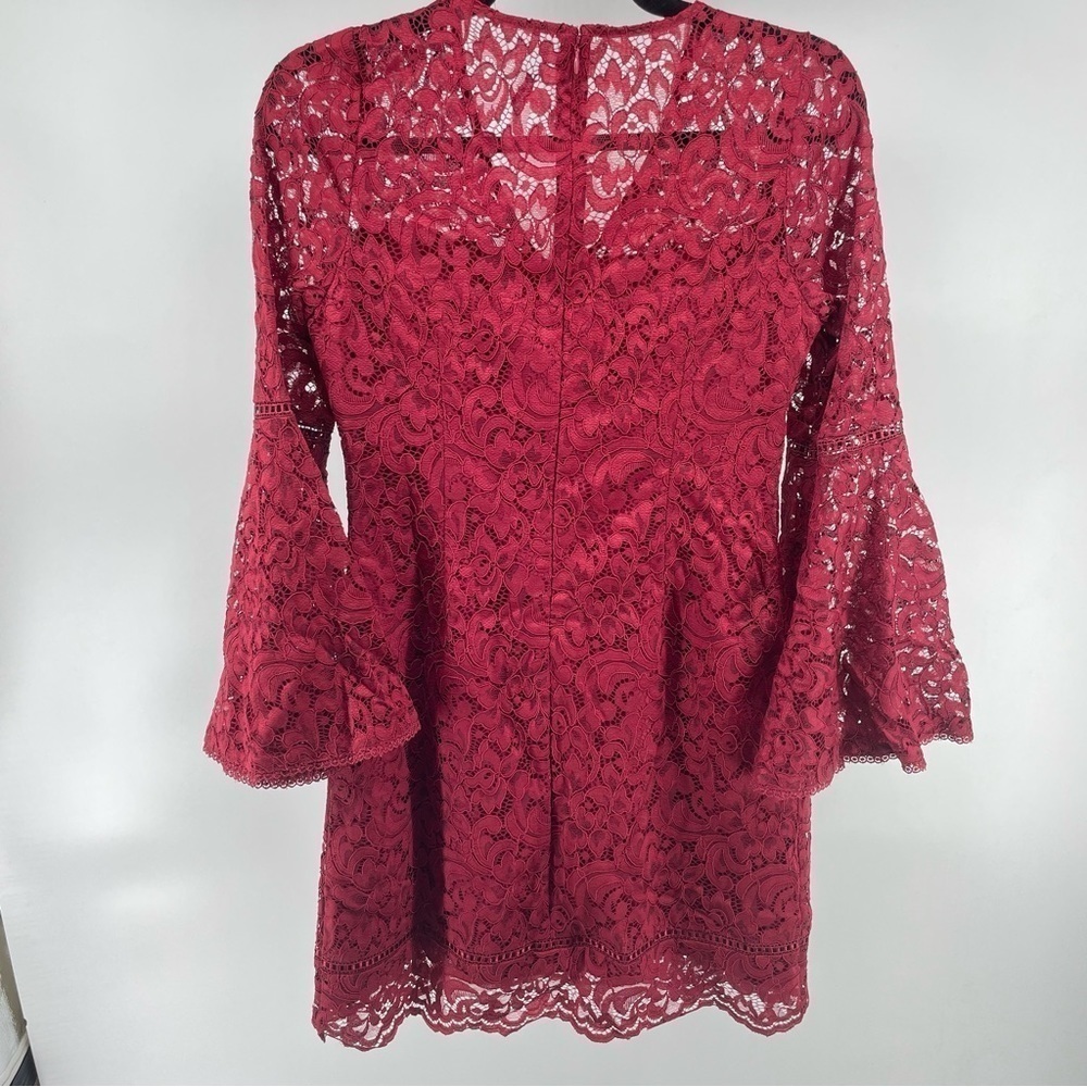 White House black market Bell-Sleeve Lace Shift Dress Z160‎ - Picture 11 of 13